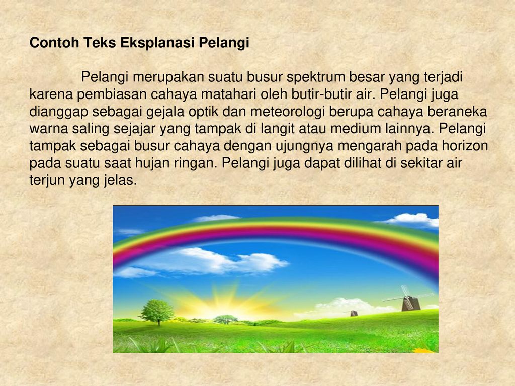 Contoh Teks Eksplanasi Pelangi Dunia Belajar